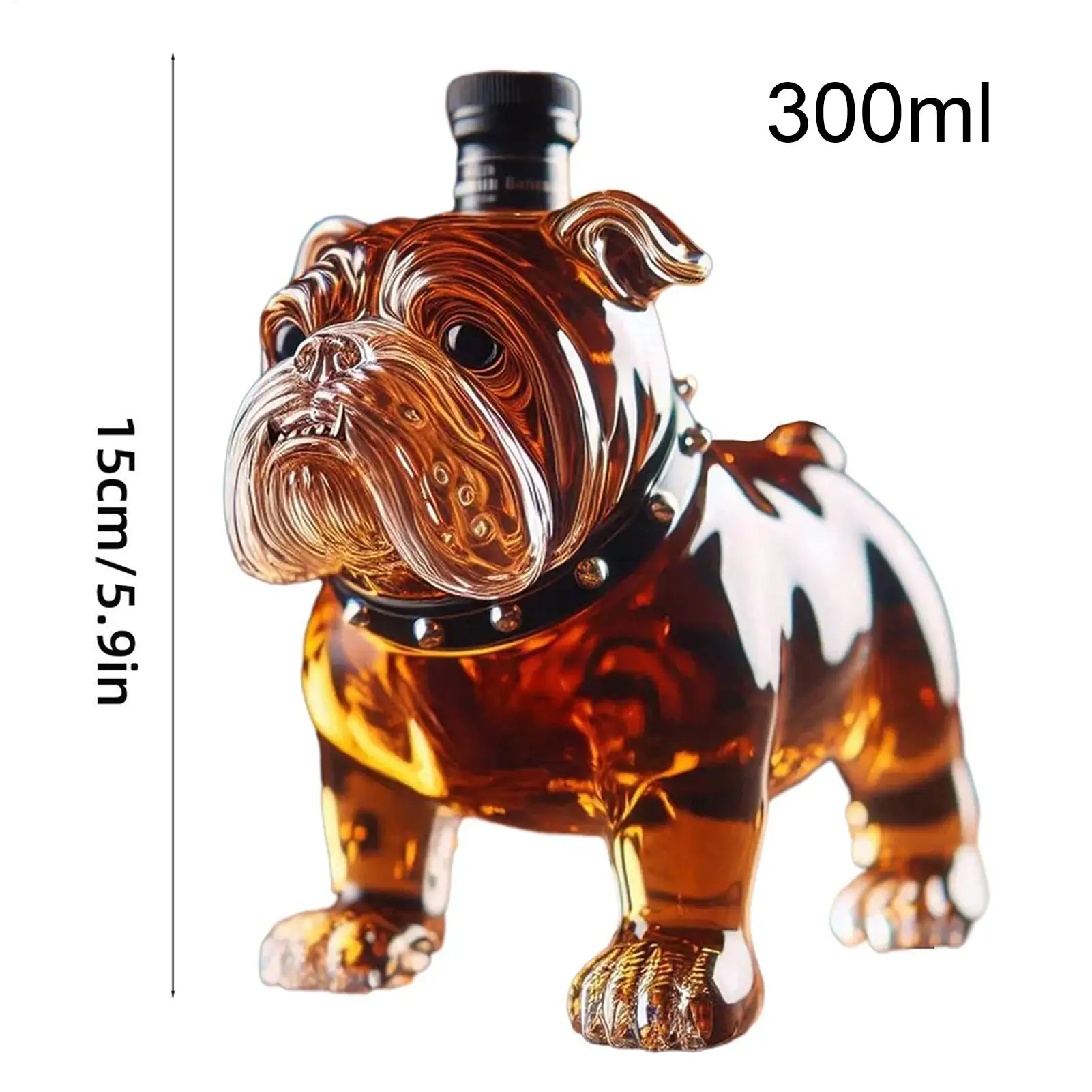 Whiskey Bottle Dog Collectible Liquor Decanter Alcohol Decanter for Restaurants Shelves Collectible Liquor Bottle French Bulldog