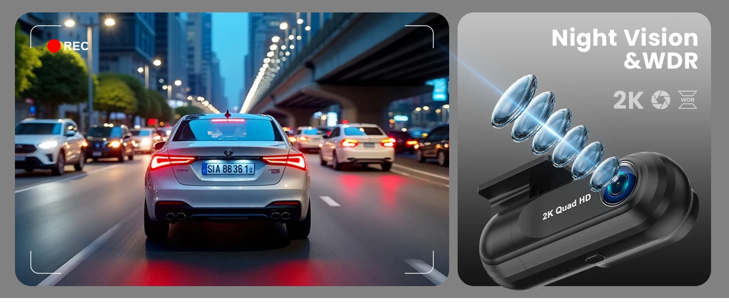 Night vision comparison for dash cam footage