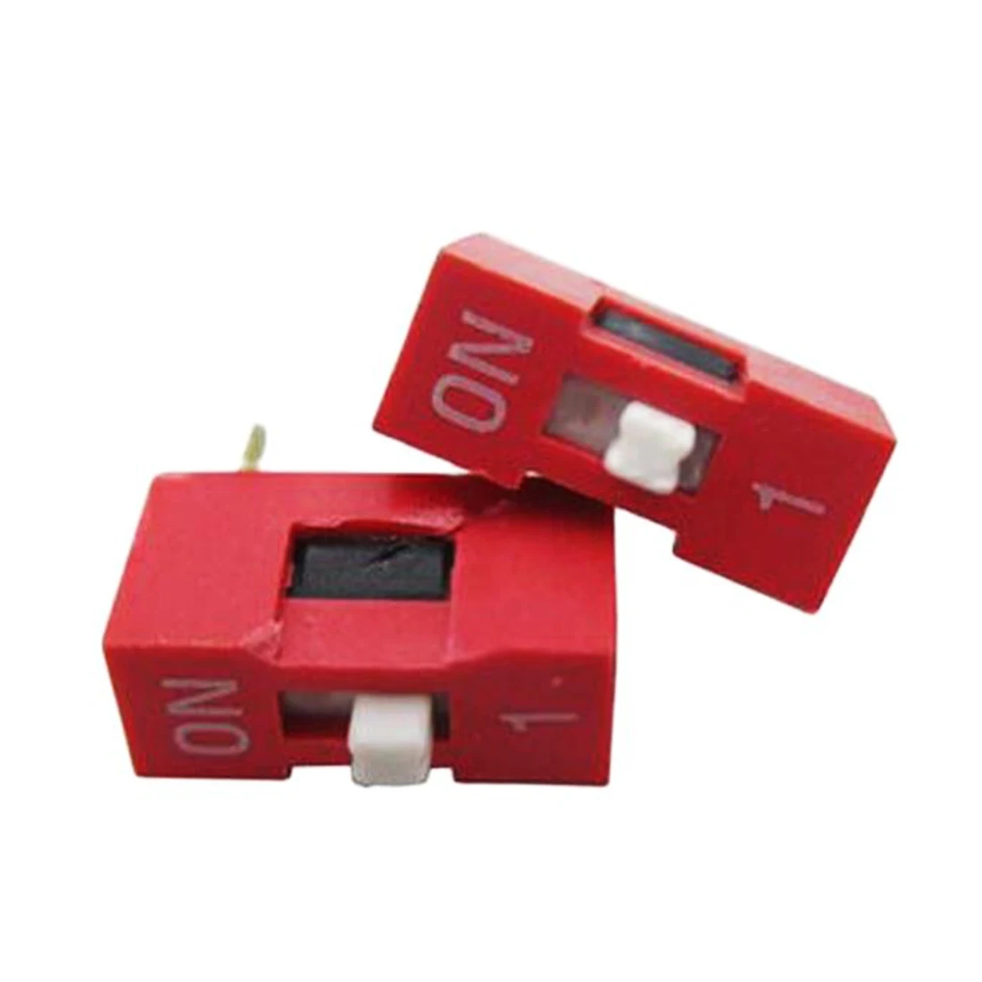 

10pcs 2.54mm Dial Switch 2 Pins Red Gold Plated Switches On-off Button for Hifi Equipment Wholesale Price