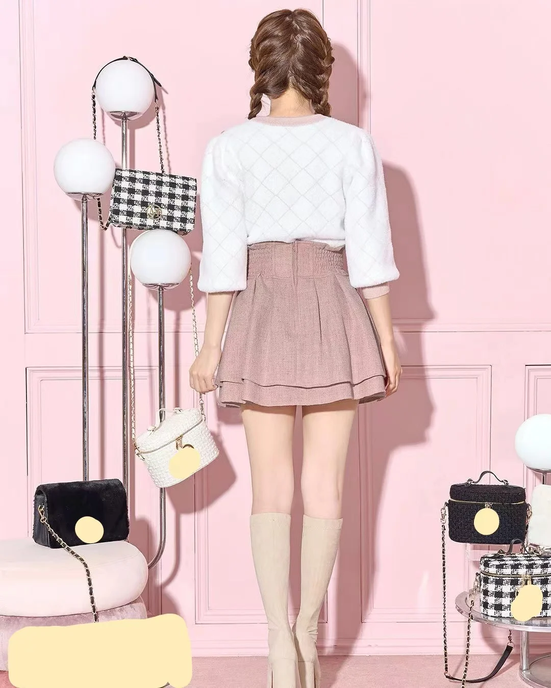 Popular Macaron Skirt Japanese Mine Series Spring and Autumn Women's Sweet Skirt Culottes Solid Color High Waist Short Skirts