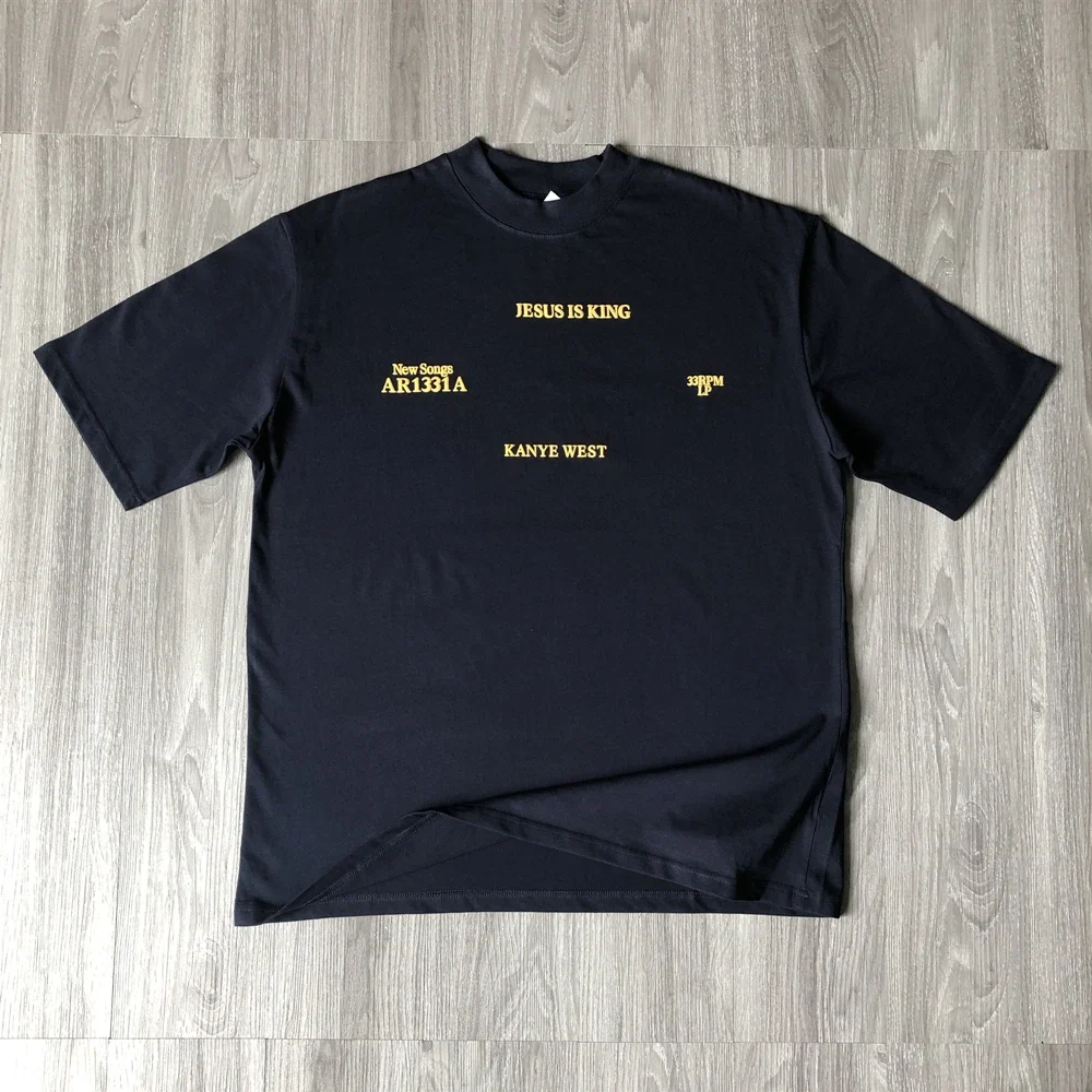 SAINT OF MICHAEL Fashion Streetwear Kanye West Foam Printed Casual Loose Oversized 100%Cotton Tops Tee Unisex T Shirt For Men