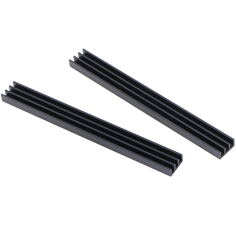 【C】2개 100x11x5mm 검정색 알루미늄 칩 라디에이터 히트싱크
