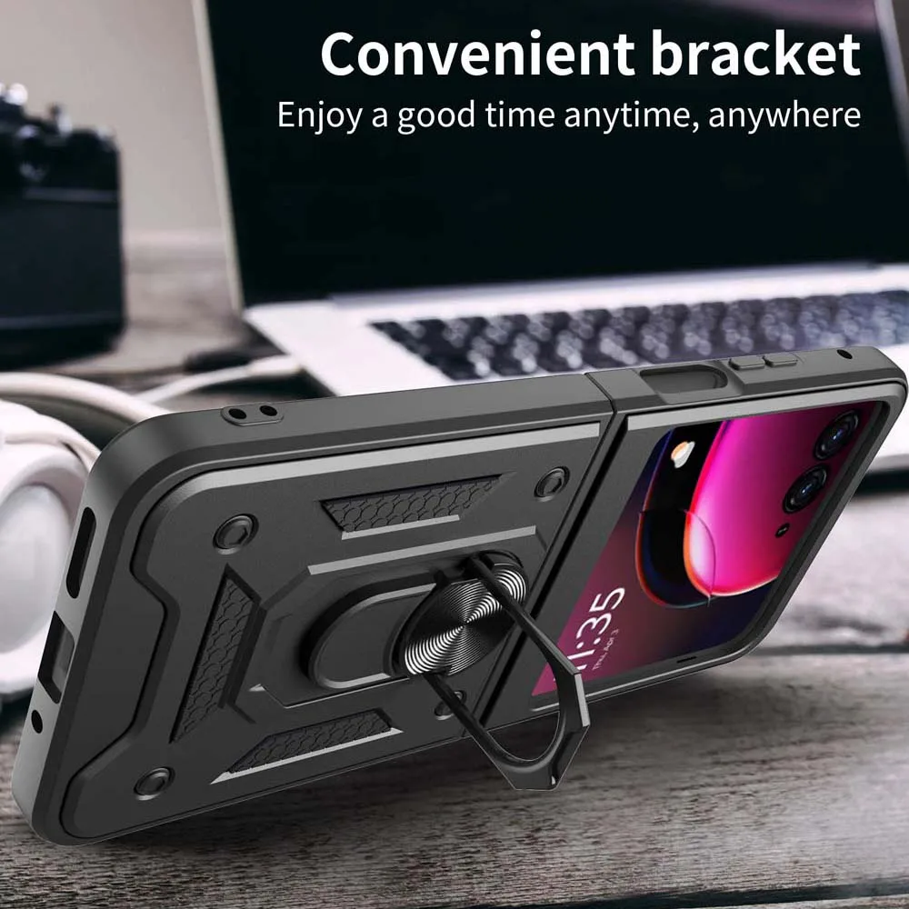 Enhanced Armor Case with Slide Camera Lens Protector and Military-Grade Bumpers