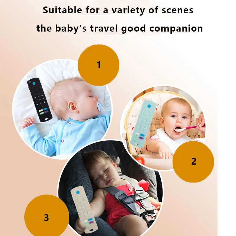 Silicone teether baby anti-eating hand teething stick toys simulation TV remote control teether high quality teether