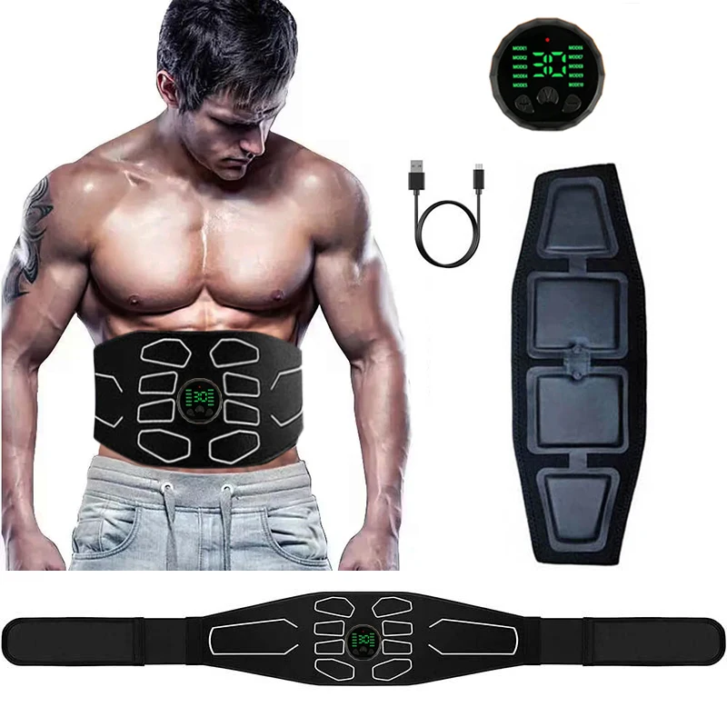 Ab Toner Buikspiergordel EMS Elektrische Spier Stimulator Trainer: Slankt af en Verstevigt de Buikspieren, Armen, Dijen en Bilspieren, Voor Mannen en