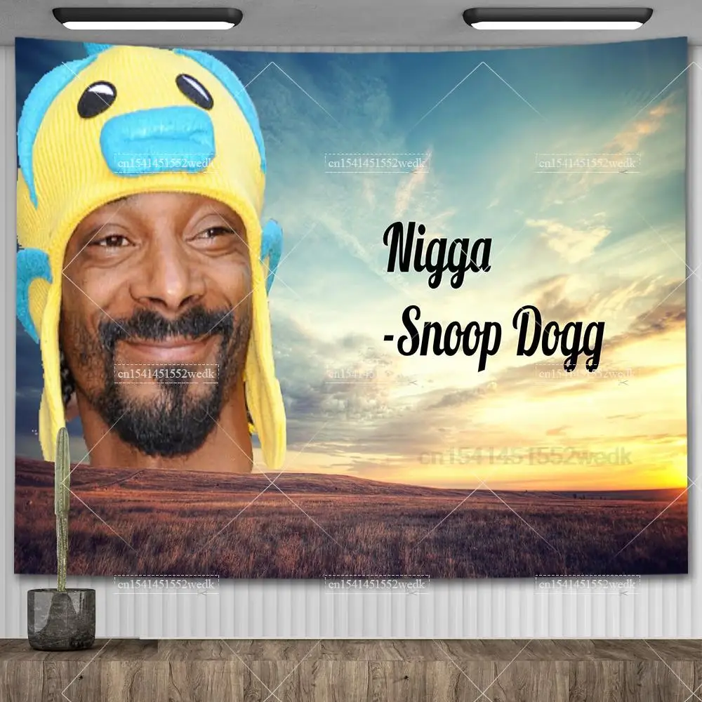 Tapestry Decor Snoop Dogg Music Ablum Cover Poster Wall Hanging Tapestry Kawaii Room Decoration Aesthetic Funny Meme Tapestrys Home Decor