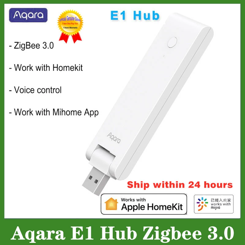 

New AQARA E1 Zigbee Hub USB Smart Gateway Aqara Hub Wireless Zigbee Connect Remote For Xiaomi MIHOME For Apple Homekit