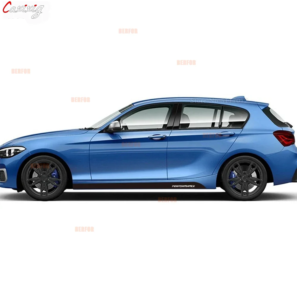 Strisce Laterali Della Portiera Dell'Auto M Performance Sticker Body Sport Racing Decal Per Bmw Serie 1 F20 F21 F40 M135I 2011-On Accessori