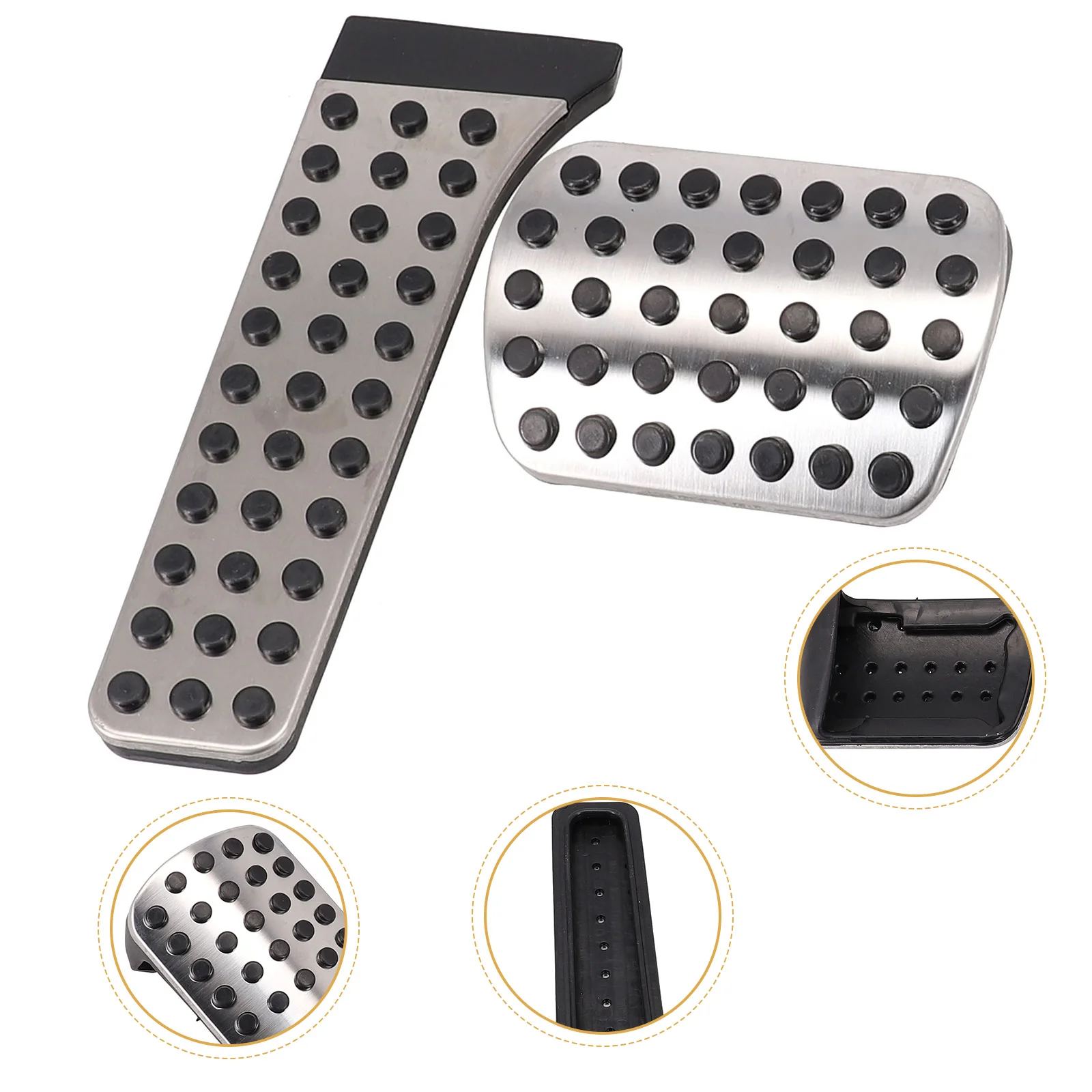2x No Drill Fuel Brake Pedal Pad Cover Mercedes Benz C E S W222 W205 W213 R172 Car Accelerator Pedal car pedals pedal cover