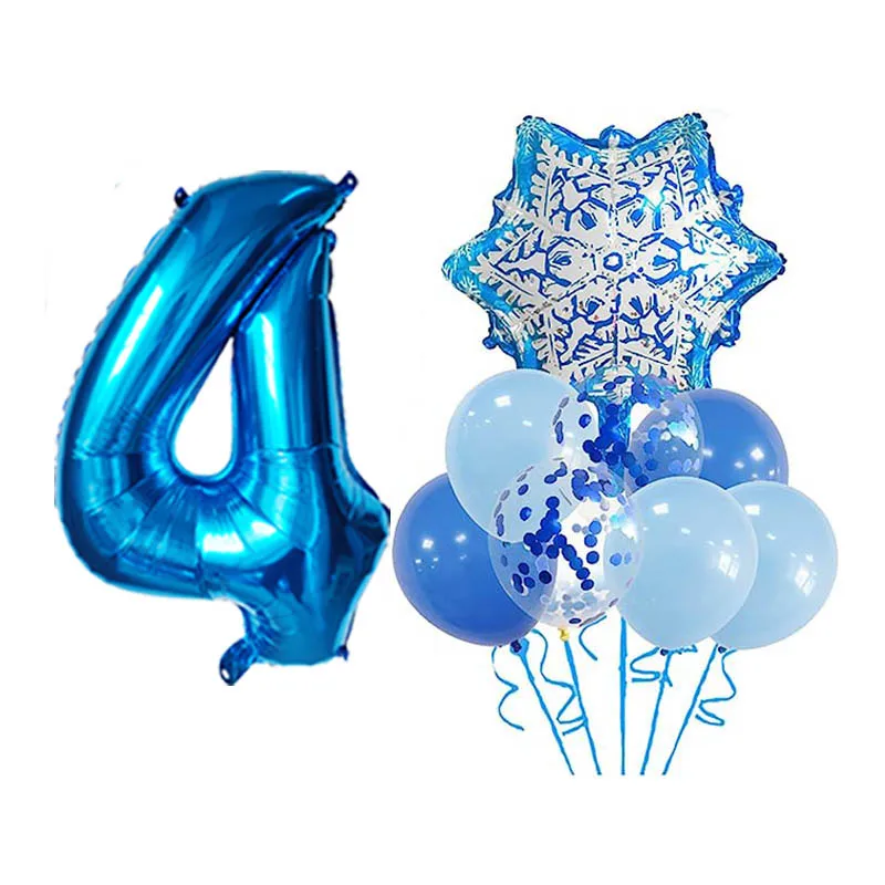 Ballon Flocon De Neige, Ballon Anniversaire 4 Ans, Aluminium Flocon De Neige Ballons, Ballons Snowflake, Thème Neiges Balloons - Maison