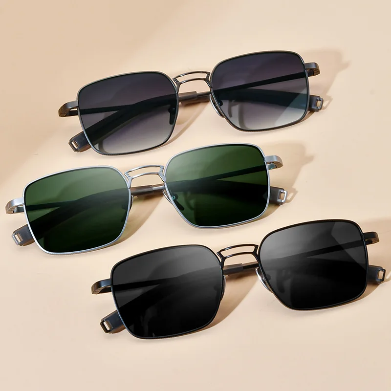 Luxury Brand Sunglasses For Men Square Titanium Fashion Retro Designer Handmade Trendy Women Personalized Sunglasses UV400 New
