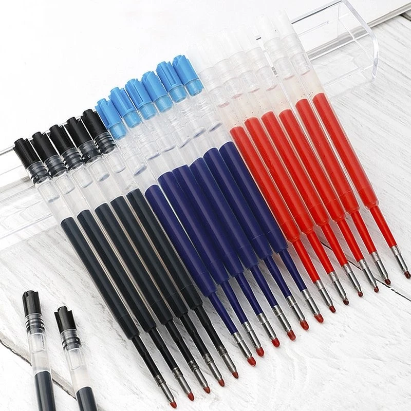 G2 Refill Plastic Gel Pen Refills Length 9.9cm Writing Point 0.5mm Ink Colors Red Black Blue For School 10Pcs Genkky gel pen refills