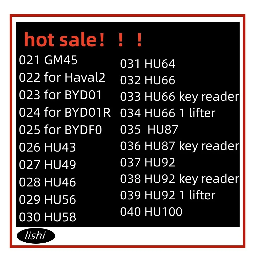 081-100 Lishi 2 In 1 2in1 Tool NE66 NE38 NSN14 NSN11 S14 SIP22 SSY3 TOY43AT TOY2 TOY43R TOY2014 TOY40 TOY48 TOY43 tools