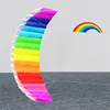 Outdoor Fun High Quality 1.4m Dual Line Parafoil Kite With Handle String Rainbow Kite Sports Toys Beach Good Flying 3