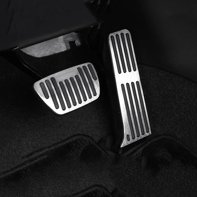 Aluminum Car Accelerator Fuel Brake Pedals Cover Anti-Slip Pads Case Accessories For Toyota Harrier Venza IV XU80