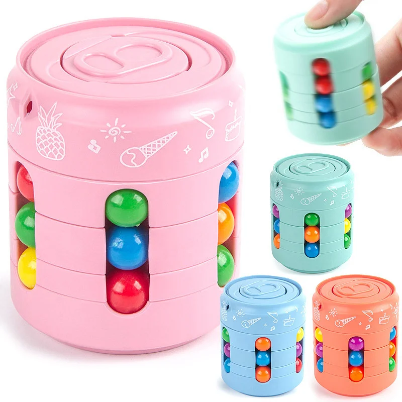 

Puzzles Magic Shape Bean Toys Can Fingertip gyro rotatable Pressure Release Suitable as a Gift for Children Brain Teaser Puzzle