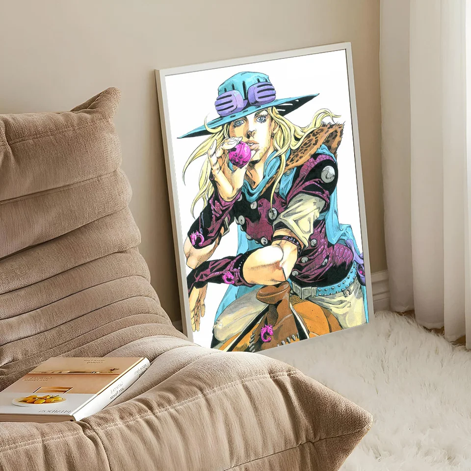 GNKIO Jojos Bizarre Adventure Anime Toile Art Poster - Steel Ball