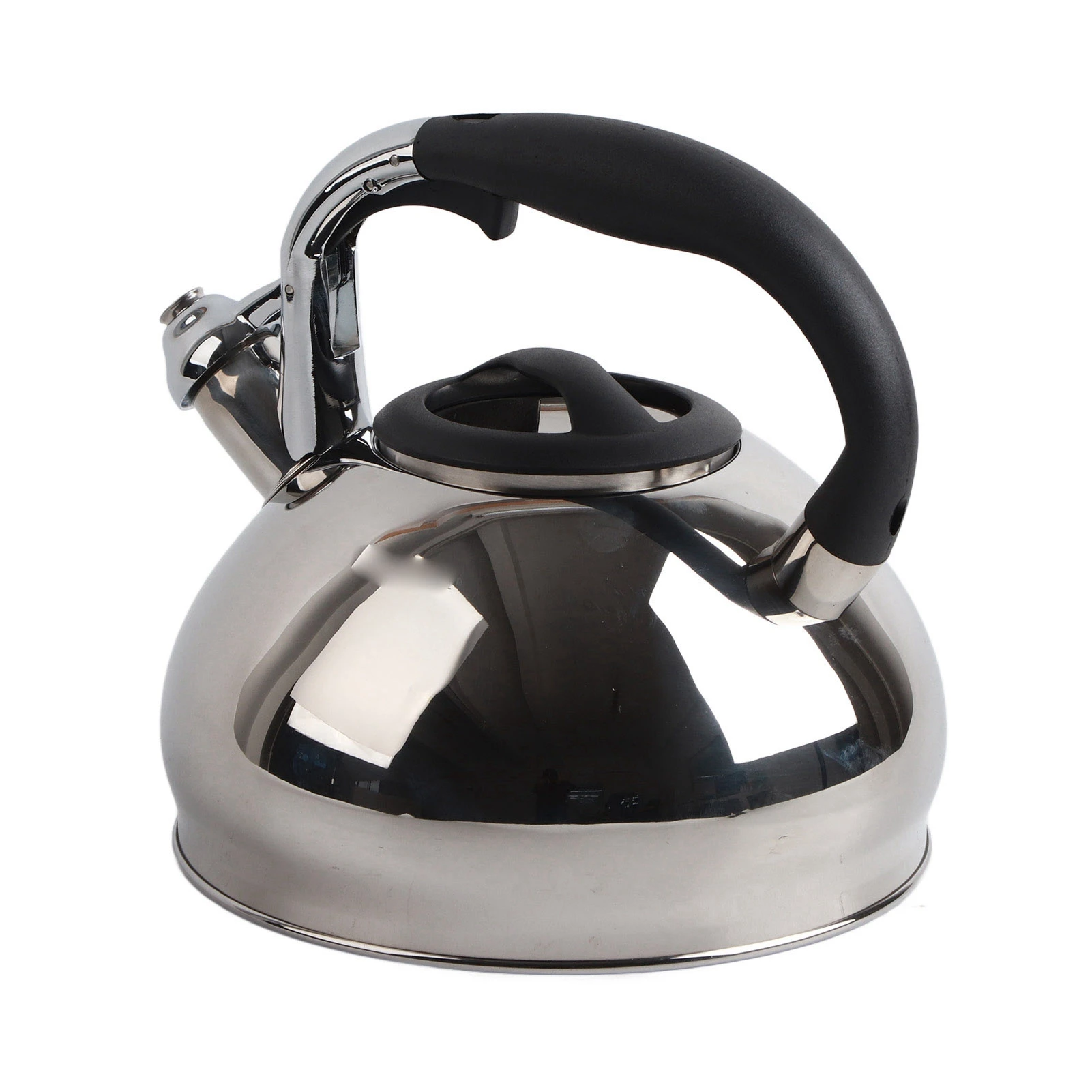 Whistling Tea Kettle Fast Heating Large Capacity 304 Stainless Steel Whistling Kettle with Ergonomic Handle for Home Office