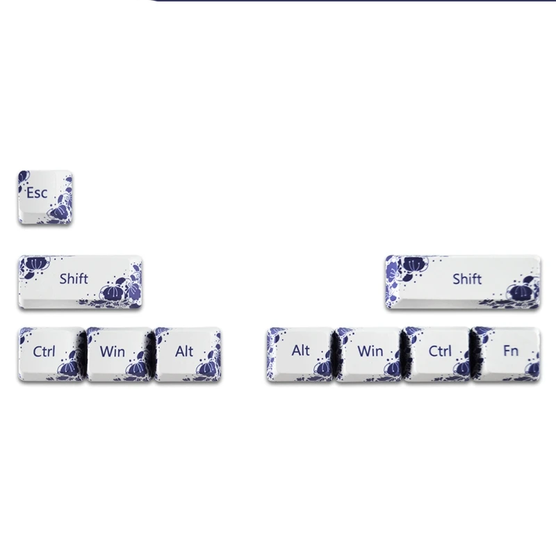 10 키 R1 시프트 ESC 용 중국 스타일 키 캡 대형 키 기계식 키보드 키 캡 PBT OEM 염료 서브 DIY