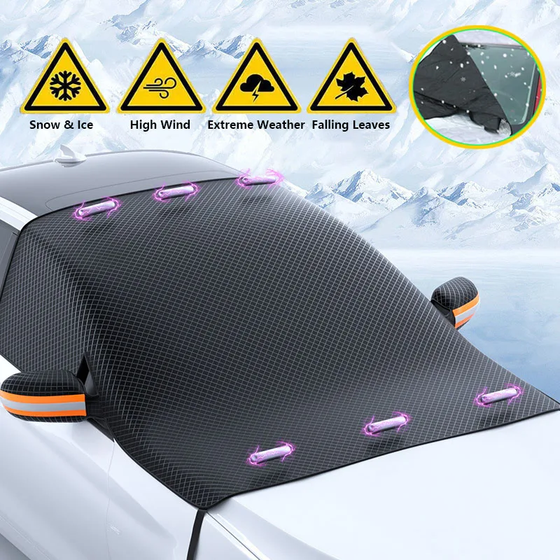 Car Exterior Protection Snow Blocked Car Covers Snow Ice Protector Visor  Sun Shade Front Rear Windshield Cover Block Shields