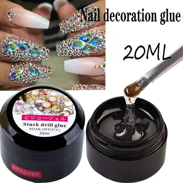 5g Nail Art Rhinestone Gel Glue Super Sticky Adhesive UV Gel Nail Polish  Glue US