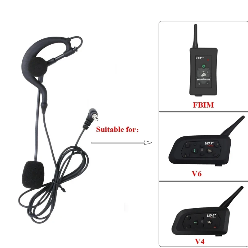 1Pcs 3.5m Referee Headset Ear-hook Headphone For EJEAS V6C V4C Vnetphone V6C V4C FBIM 3.5mm Referee Intercom