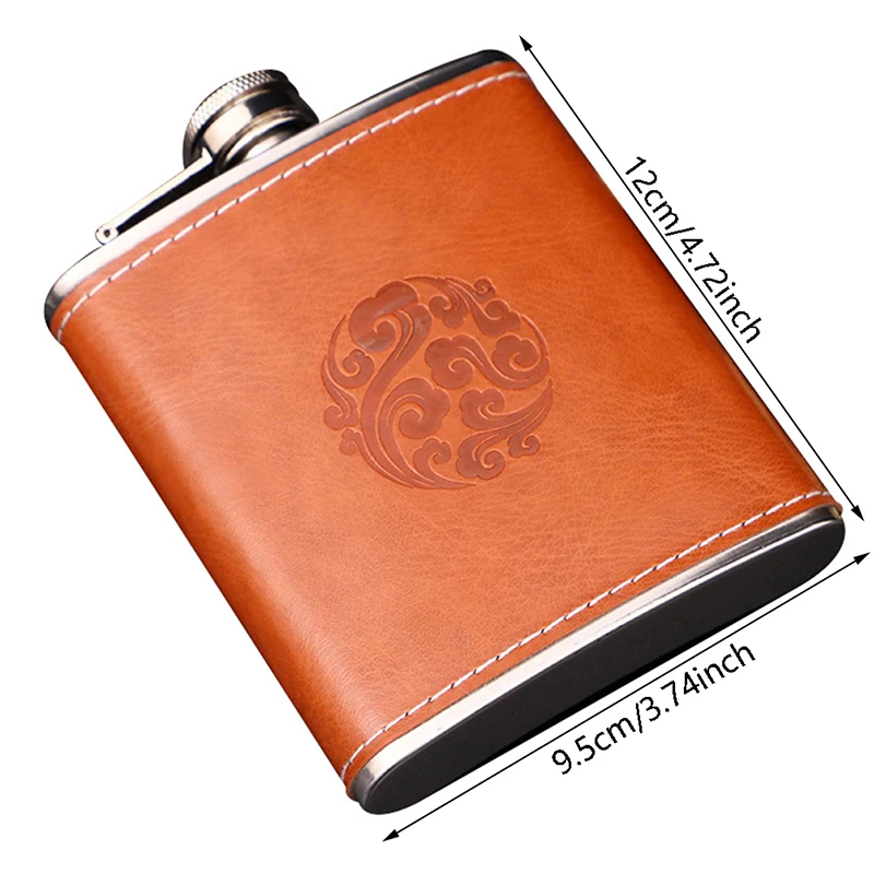 7oz Hip Flask Stainless Steel Travel Flagon Wine Whisky Pot Liquor Bottle images - 6