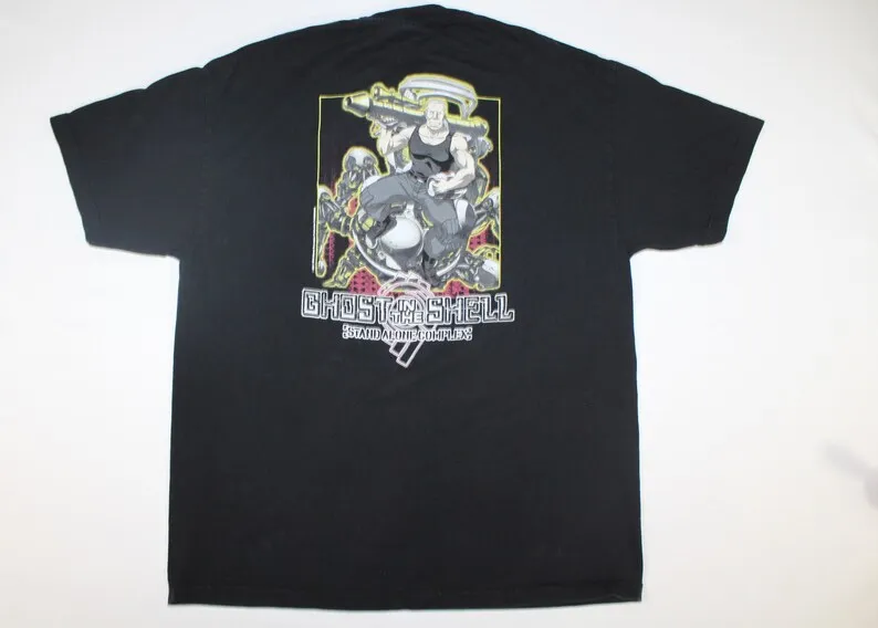 Ghost In The Shell Stand Alone Complex Vintage Retro Large Logo Film Televisione Tv Show T Shirt