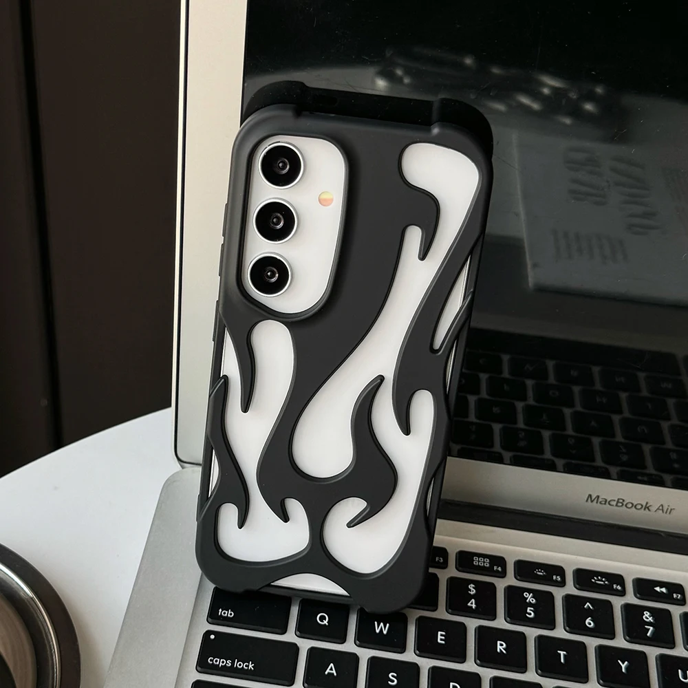 Luxury Matte Flame Shockproof Soft Silicone Phone Case