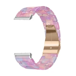 Elegant Resin Strap Bracelet for Men & Women - Quick Release Design for Fitness Trackers (07 Fantasy pink)