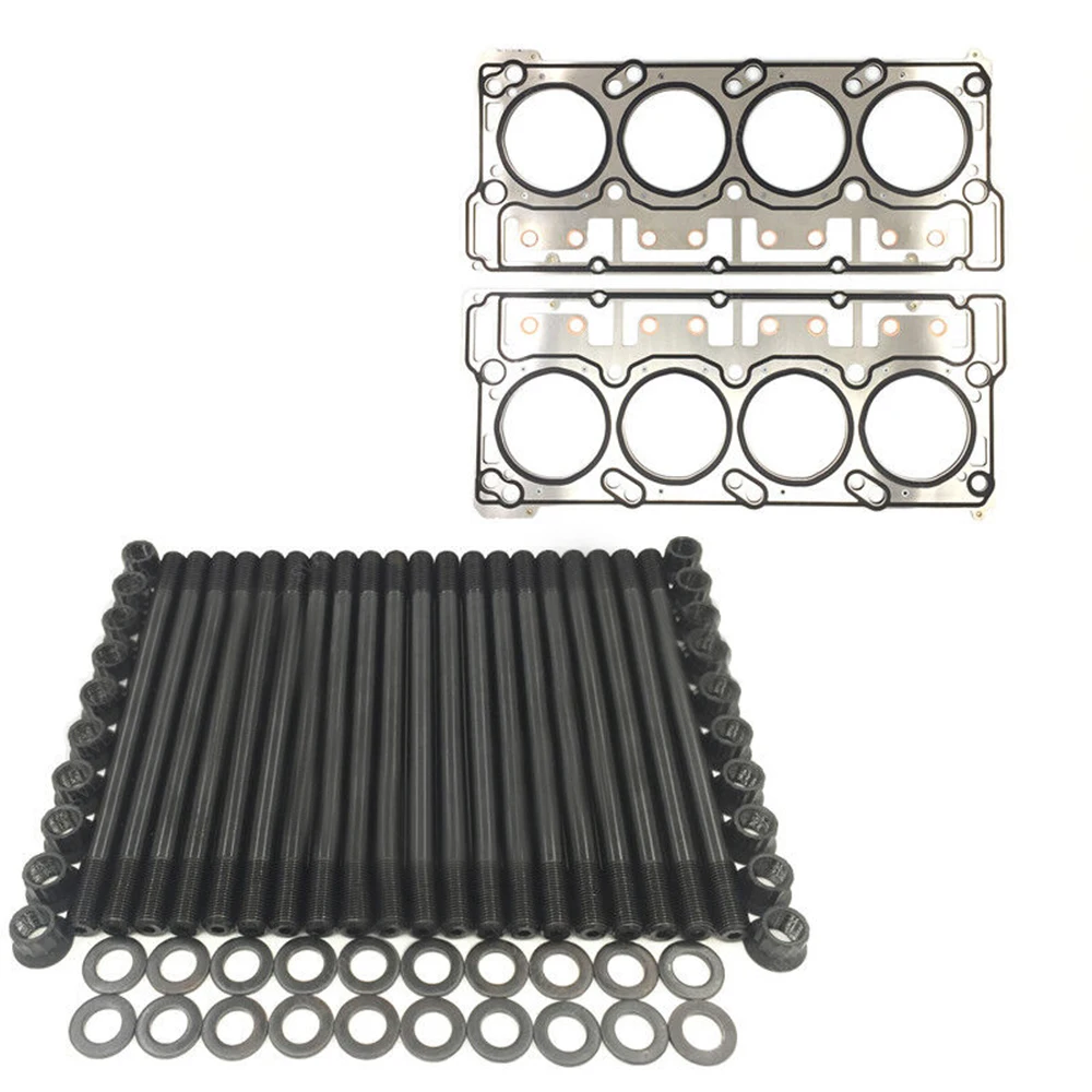 20mm Cylinder Head Gaskets with Head Studs Kit For Ford F250 E350 6.0L 250-4202, 2504202, 26374PT 4C3Z6051EA 4C3Z6051EB