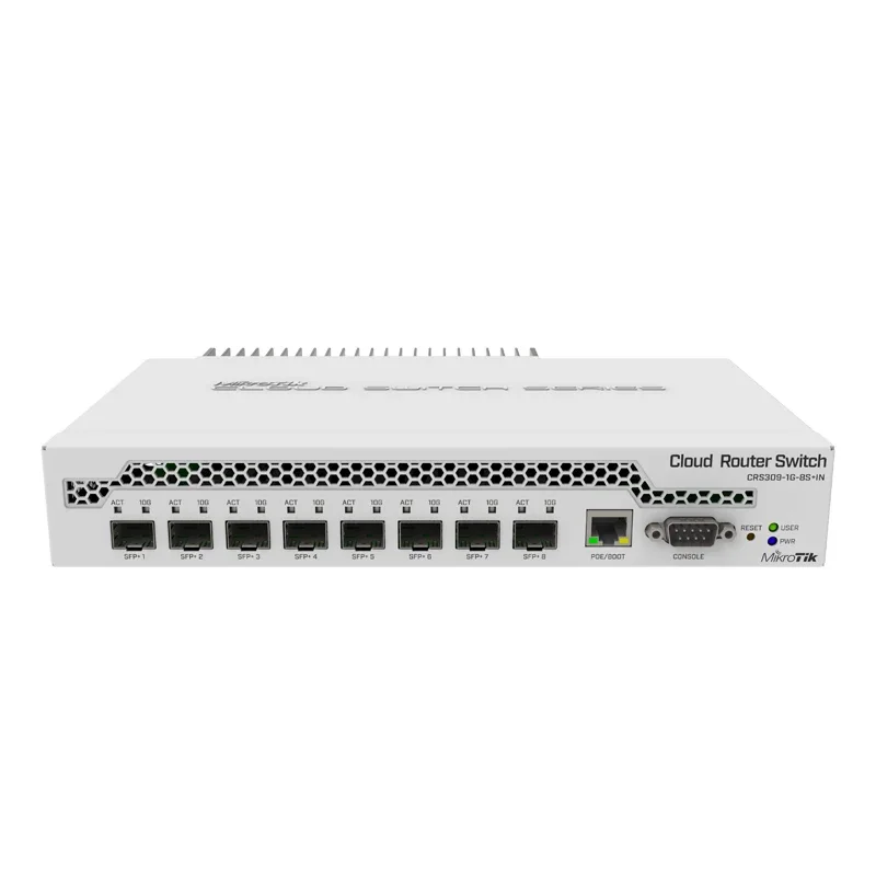 

Mikrotik CRS309-1G-8S+IN Desktop Switch With 1xGigabit Ethernet Port And 8xSFP+10Gbps Ports Switching Capacity Of 162Gbps