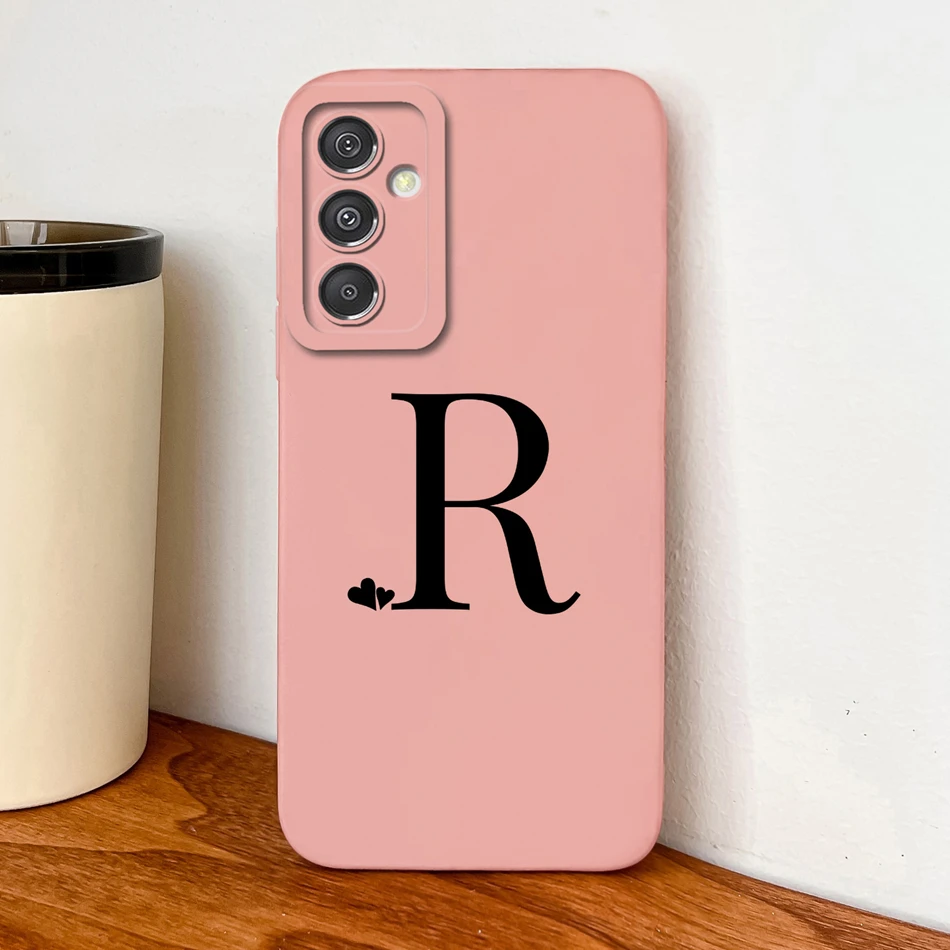 Simple Letters Liquid Silicone Phone Case - High Quality Soft Back Cover