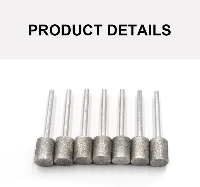 ダイヤモンドバリ研削ドリル5個入り120グリット6mmシャンク8mm