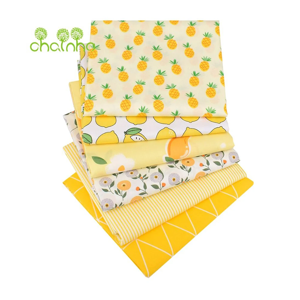 Chaihno,Printed Twill Weave Cotton Fabric,Patchwork Cloth,DIY Sewing Quilting Material,Mix Designs Series,40x50cm/piece,25CCZ7