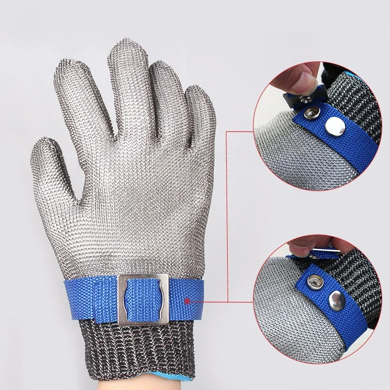 Stainless Steel Gloves Anti-cut Safety Cut Resistant Hand Protective Metal Meat Mesh Glove Butcher Wire Knife Proof Stab