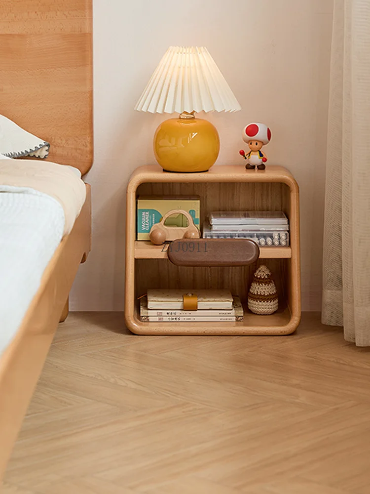 Children's bedside table Simple modern beech solid wood storage cabinet new bookcase LH127X1