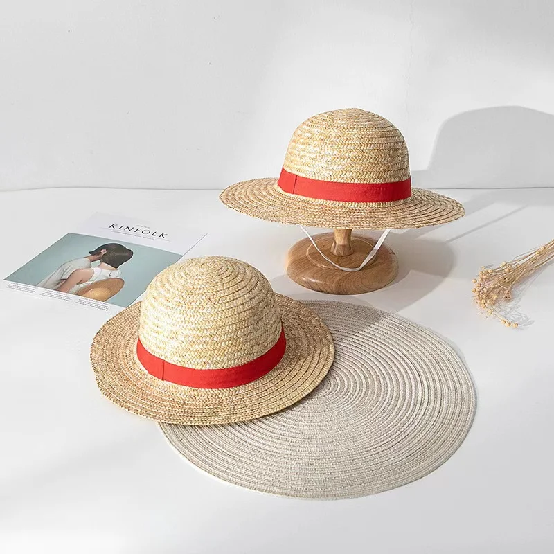 Anime Character Straw Hat Luffy Plays Prop Straw Hat Role Performer Stage Performance Accessories Adult Sunshade Decorative