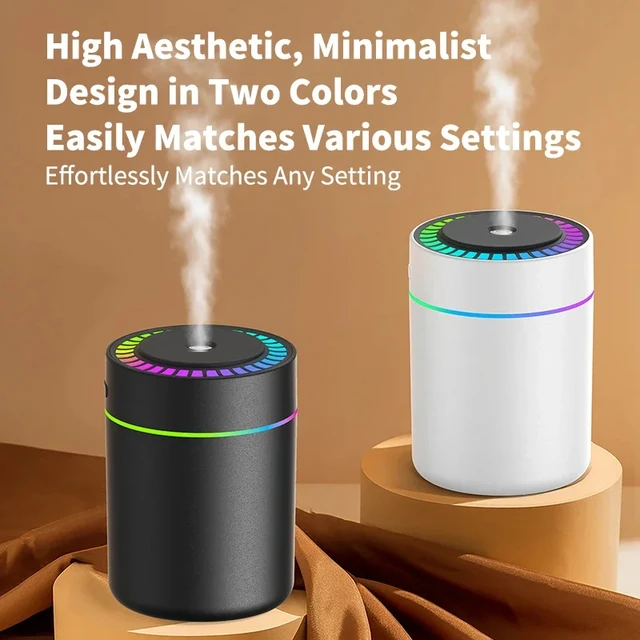 Mini humidificateur d'air électrique USB, diffuseur d'arôme, purificateur d'huile essentielle avec lumières et générateur de brume pour voiture, maison, chambre à coucher 1