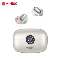 MINISO Waterproof Wireless Bluetooth Earbuds with Soft In - Ear Design (White Normal)