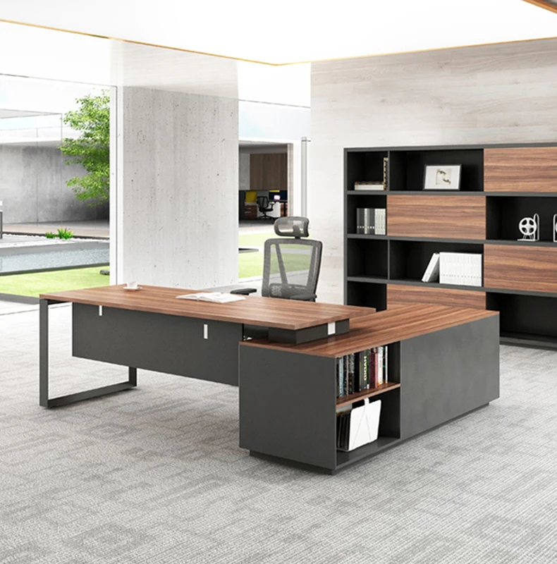 Modern Director Office Table Cheap I Shape Wooden Ceo Boss Luxury Office Furniture L Shape Executive Desk