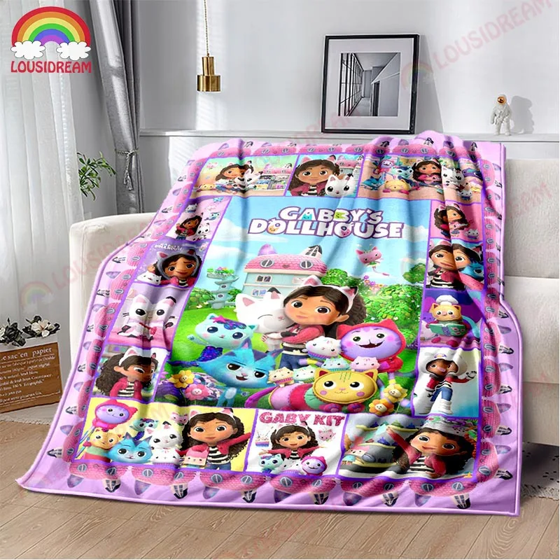 

Cartoon Gabby's Dollhouse Blanket for Beds Soft Bed Sheet Rome Decor Bedding Cover Fans Gift Travel for Kids