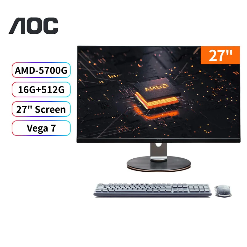 AOC-All-in-one-Computer-27-inch-AMD-5700G-16G-512G-Desktop-Gaming ...