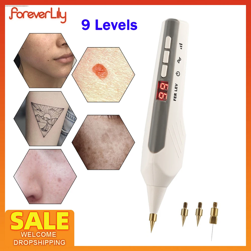 Ricaricabile 9 Livelli Laser Talpe Di Rimozione Al Plasma Della Penna Del Tatuaggio Lentiggini Rimozione Verruche Di Dissipazione Macchie Scure Laser 