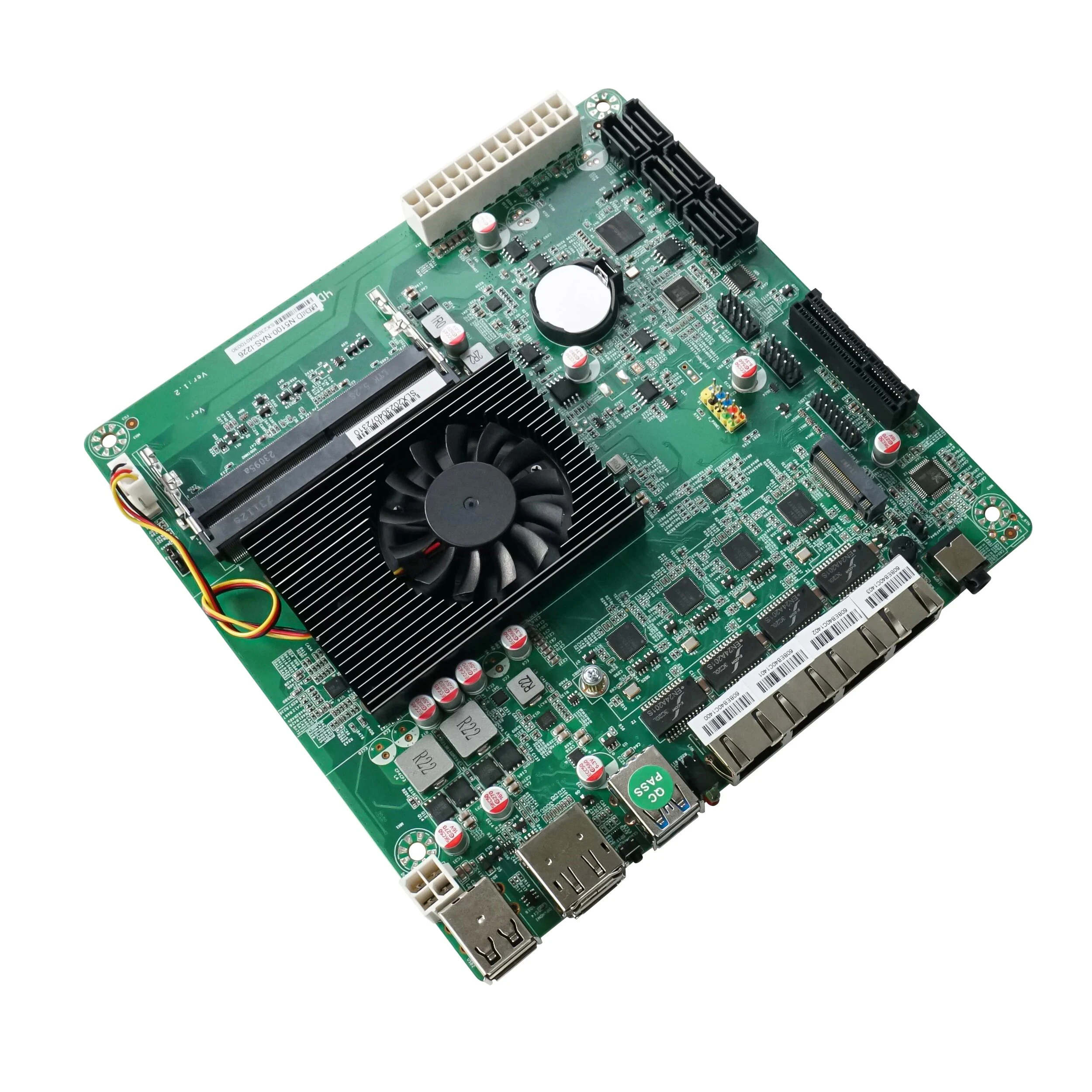 Yohirs 4x2.5G Lan NAS Mainboard Intel N5105 N5100 mini itx industrial PC 6xSATA3.0 PCIe 17x17CM Soft Routing Motherboard 2*DDR4 3