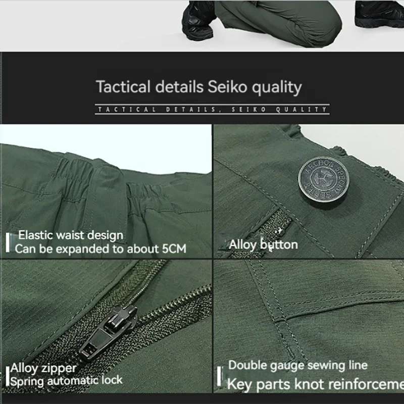 Checker Consul Tactical Long Men's Slim Fit Military Fan Outdoor Workwear Pants Straight Barrel Multiple Pockets hiking pants