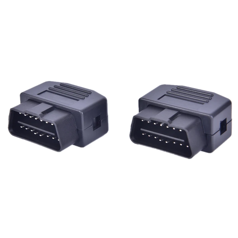 1PC Car OBD2 Male Connector OBD Plug 16 Pin Male Connector Plug Adapter Diagnostic Tool Housing Cable Card Screw Car Accessories