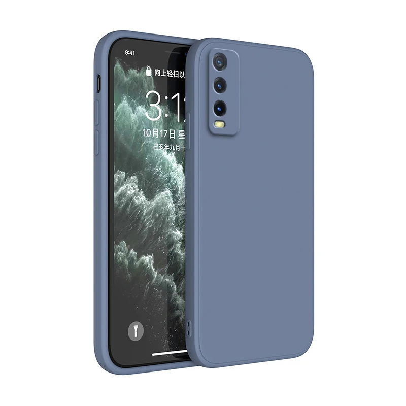 Luxury Ultrathin Liquid Silicone Case with Camera Protection - Square Design