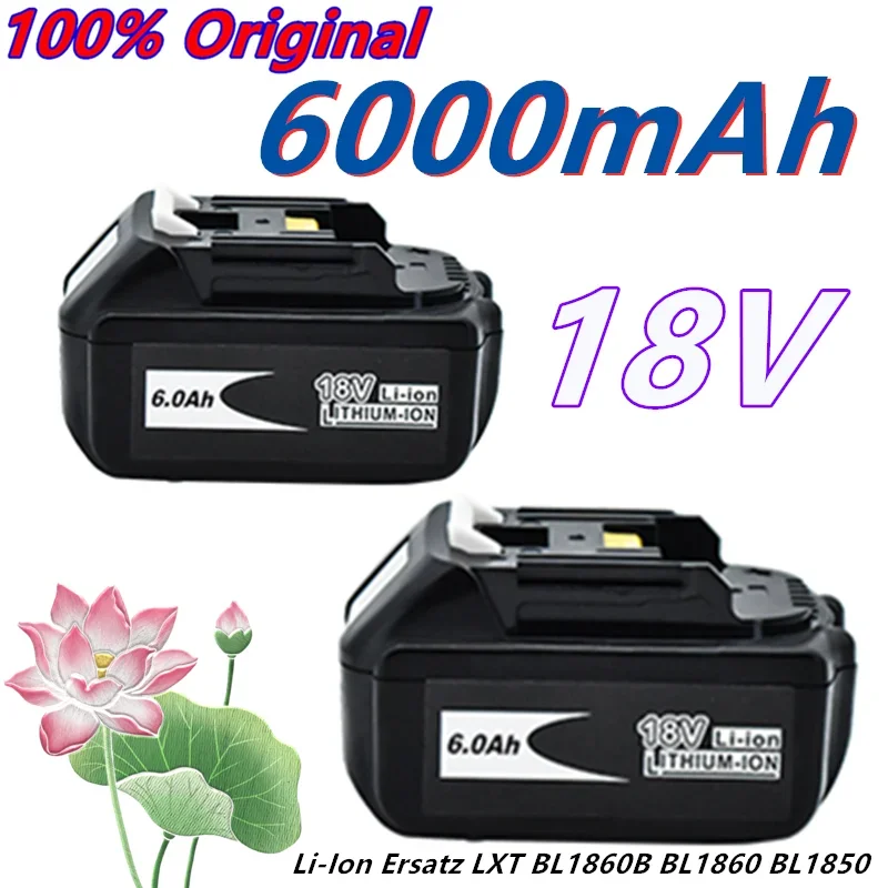 

Neue Für 18V Makita Akku 6000mAh Aufladbare Power Werkzeuge Batterie mit LED Li-Ion Ersatz LXT BL1860B BL1860 BL1850