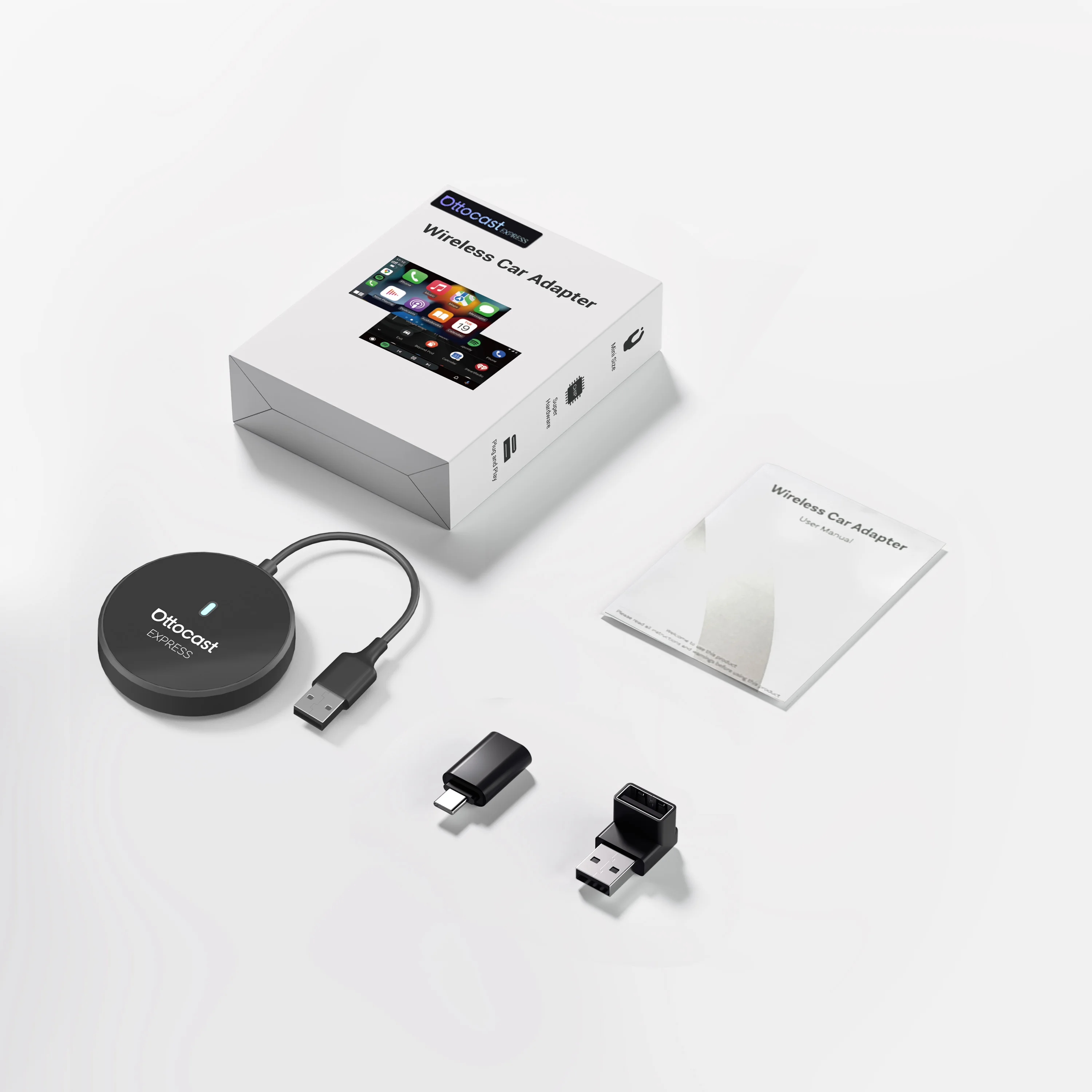 OTTOCAST Express 9 インチ CarPlay スクリーン Android 13 カーラジオ